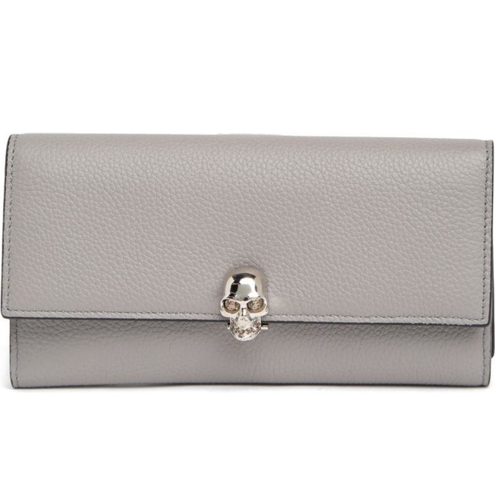 Alexander MCQueen leather continental skull wallet